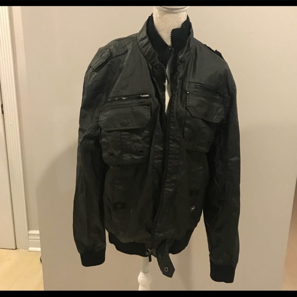 Black bomber jacket